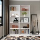 Ver imagem 1 de Kit 2 Estantes para Livros 5 Prateleiras 180CMX120CM Multy Branco