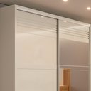 Ver imagem 3 de Guarda Roupa Casal com Espelho 223cm 2 Portas 100% MDF TW602E Off White - Dalla Costa