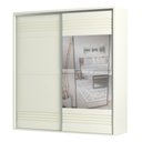 Ver imagem 1 de Guarda Roupa Casal com Espelho 223cm 2 Portas 100% MDF TW602E Off White - Dalla Costa