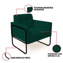 Ver imagem 3 de Poltrona Sala Industrial Alta Tubo Preto Elisa Bouclê D03 - D’Rossi