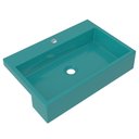 Ver imagem 1 de Cuba Pia Semi Encaixe para Banheiro Retangular 54cm XRT C08 Azul Turquesa - Mpozenato