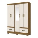 Ver imagem 2 de Guarda-Roupa Casal 8 Portas 2 Gavetas com Espelho Seatlle Henn Branco/Nature/Off White