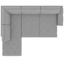 Ver imagem 7 de Sofá Retrátil com Chaise 3 Lugares 262cm Chel Veludo Cinza Claro - Sallar Home