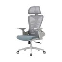 Ver mais imagens de Cadeira Escritório Presidente Bio Ergonômica Suporte Lombar Cabeça Ajustável Sistema Relax Cinza