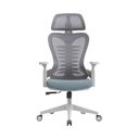 Ver imagem 1 de Cadeira Escritório Presidente Bio Ergonômica Suporte Lombar Cabeça Ajustável Sistema Relax Cinza