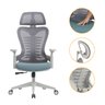 Cadeira Escritório Presidente Bio Ergonômica Suporte Lombar Cabeça Ajustável Sistema Relax Cinza - 7