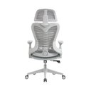 Ver imagem 2 de Cadeira Escritório Presidente Bio Ergonômica Suporte Lombar Cabeça Ajustável Sistema Relax Cinza