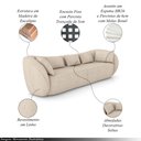 Ver imagem 3 de Sofá Bipartido Sala de Estar Diamond 292cm com Almofadas Soltas Linho Off White G52 - Gran Belo