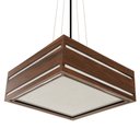 Ver imagem 5 de Lustre Decorativo Madeira Pendente Ilhota Mirror 45cm:Pau Ferro