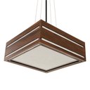 Ver imagem 7 de Lustre Decorativo Madeira Pendente Ilhota Mirror 45cm:Pau Ferro