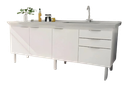 Ver imagem 1 de Gabinete de Cozinha 174cm Armário Pia 3 Gavetas e 3 Portas:branco