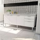 Ver imagem 3 de Gabinete de Cozinha 174cm Armário Pia 3 Gavetas e 3 Portas:branco