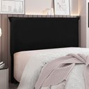 Ver imagem 2 de Cabeceira Solteiro 90cm Luna Suede Preto - Lucadi Home