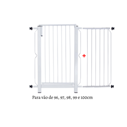 Grade e portão para cachorro bebê pet, vãos de 96cm a 100cm - 1