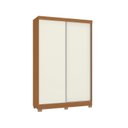 Ver imagem 2 de Guarda-Roupa Solteiro 2 Portas de Correr e 2 Gavetas Clean Marrom/Canela/Off White