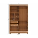 Ver imagem 3 de Guarda-Roupa Solteiro 2 Portas de Correr e 2 Gavetas Clean Marrom/Canela/Off White
