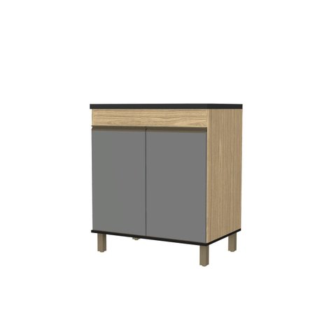 Balcão Modulado 80cm com Espaço para Cooktop Confort 100% MDF