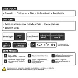 Primer de Aderência Preparação de Superfície para Autonivelante 3,6l Inkor - 4