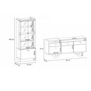 Ver imagem 4 de Conjunto Decorativo Cristaleira c/Adega e Buffet Aparador c/Bandeja Lateral Peggy/Noeli Cinamomo/Off