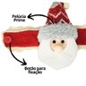 Jogo 2 Prendedores de Cortina Papai Noel Pelúcia Prime Vermelho e Branco Renda Bege - Master Christm - 3
