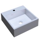 Ver imagem 1 de Cuba De Apoio Para Banheiro Quadrada Q355 35x35cm C01 Branco - Lyam Decor