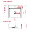 Ver imagem 4 de Cuba De Apoio Para Banheiro Quadrada Q355 35x35cm C01 Branco - Lyam Decor