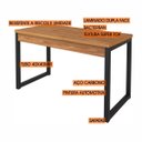 Ver imagem 5 de Escrivaninha Mesa Escritório Oficce 120cm Industrial Preto Fosco e Amendoa