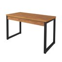 Ver imagem 3 de Escrivaninha Mesa Escritório Oficce 120cm Industrial Preto Fosco e Amendoa