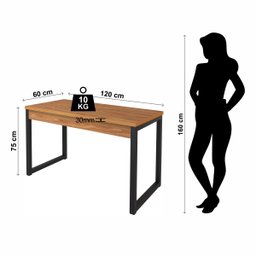 Escrivaninha Industrial 120cm Oficce - 4