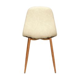 Kit 4 Cadeiras Tânia Rivatti em Poliuretano (PU) Nude Base Nogueira - 5