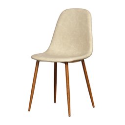 Kit 4 Cadeiras Tânia Rivatti em Poliuretano (PU) Nude Base Nogueira - 2