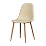 Kit 4 Cadeiras Tânia Rivatti em Poliuretano (PU) Nude Base Nogueira - 2