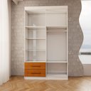 Ver imagem 6 de Guarda-Roupa Infantil Lisboa 4 Portas 2 Gavetas Branco/Cinamomo - Panorama Móveis
