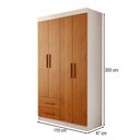 Ver imagem 4 de Guarda-Roupa Infantil Lisboa 4 Portas 2 Gavetas Branco/Cinamomo - Panorama Móveis