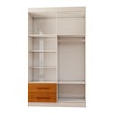 Ver imagem 5 de Guarda-Roupa Infantil Lisboa 4 Portas 2 Gavetas Branco/Cinamomo - Panorama Móveis