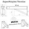 4 Suportes Pia Parafusar Bancada Aparador 40 Cm - Preto - 3