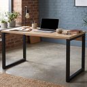 Ver imagem 1 de Escrivaninha Mesa Escritório Office 120cm Industrial Preto Fosco e Carvalho