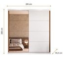 Ver imagem 6 de Guarda Roupa 2 Portas de Correr com Espelho 219 cm X 230 cm 100% MDF