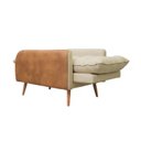 Ver imagem 5 de Poltrona do Papai Reclinável 5 Posições Linho Cru com Corino Nozes