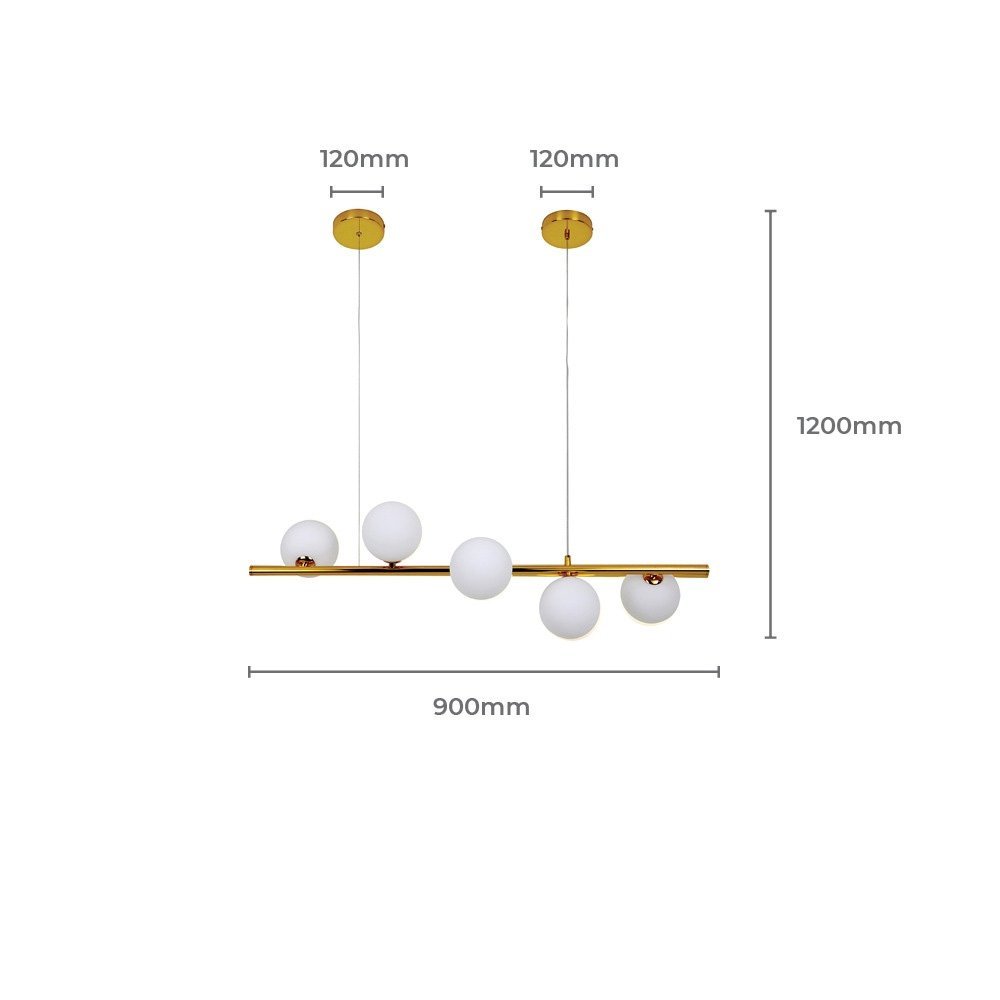 Lustre Pendente Moderno 8 globos Lm-002 Molecular 5Xg9 5197 - 2