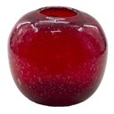 Ver imagem 1 de Vaso Murano Decorativo Vermelho Brilhante Redondo 21x 24