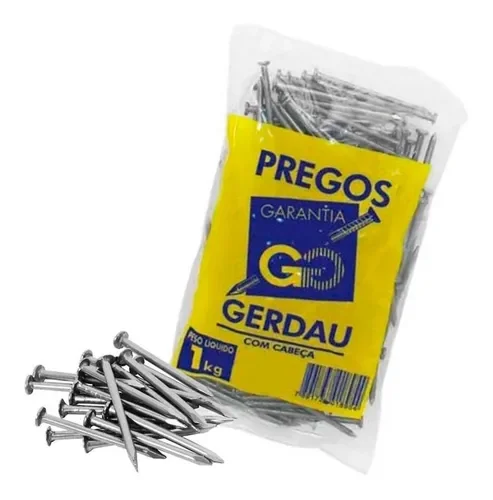 Prego com Cabeça 22 X 42mm - 1 Kg - Gerdau Aços Longos - Gerdau Aços Longos S/a - 1