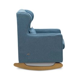 Poltrona de Amamentação e Balanço com Puff em Suede Confortável - 3