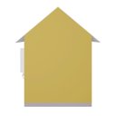 Ver mais imagens de Casinha de Brinquedo com Floreiros Mdf Amarelo/branco L12 - Gran Belo