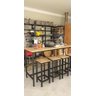 Mesa Bistrô Estilo/Modelo Industrial com 4 banquetas (1,40 x 0,60) - 3