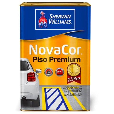 Tinta Novacor para Demarcação de Piso Vermelho Segurança 18 Litros - 38089506 - Sherwin Williams Tin