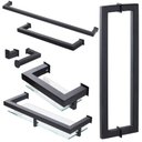 Ver imagem 1 de Kit de Acessórios para Banheiro com 7 Peças em Aço Inox Black Matte Preto Fosco Stainless