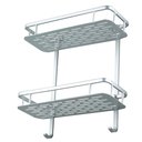 Ver imagem 1 de Porta Shampoo Duplo Banho Prateleira Suporte Banheiro Parede Chuveiro Aluminio Sabonete