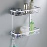 Porta Shampoo Duplo Banho Prateleira Suporte Banheiro Parede Chuveiro Aluminio Sabonete - 6