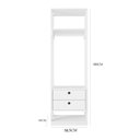 Ver imagem 2 de Guarda Roupa Roupeiro Modulo Titan com 2 Gavetas e 3 Prateleiras Moveis Leão